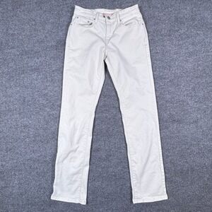 Levis 505 Straight Leg Jeans Off White Cream Denim Womens W26 L32